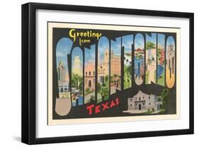 Greetings from San Antonio, Texas-null-Framed Art Print