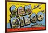 Greetings from San Diego, California-null-Framed Art Print