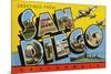 Greetings from San Diego, California-null-Mounted Art Print