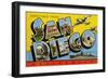 Greetings from San Diego, California-null-Framed Art Print