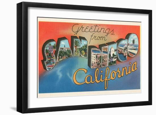 Greetings from San Diego, California-null-Framed Art Print