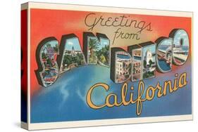 Greetings from San Diego, California-null-Stretched Canvas