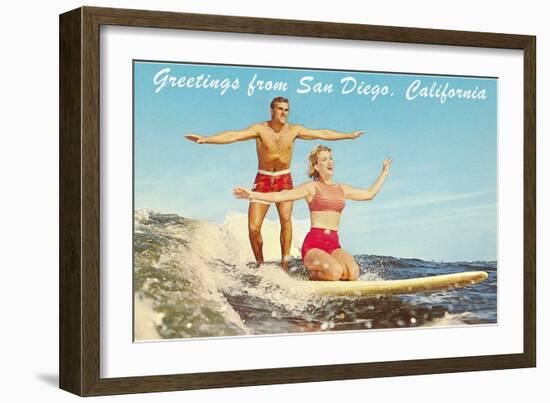 Greetings from San Diego, California-null-Framed Art Print