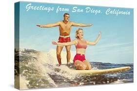 Greetings from San Diego, California-null-Stretched Canvas