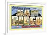 Greetings from San Diego, California-null-Framed Art Print