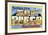 Greetings from San Diego, California-null-Framed Art Print