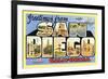 Greetings from San Diego, California-null-Framed Premium Giclee Print