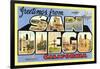 Greetings from San Diego, California-null-Framed Art Print