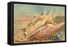 Greetings from San Diego, California-null-Framed Stretched Canvas