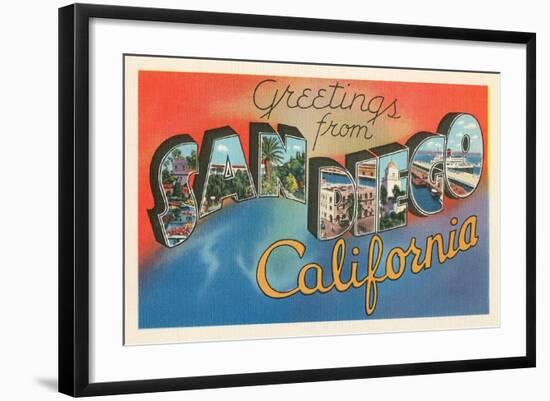 Greetings from San Diego, California-null-Framed Art Print