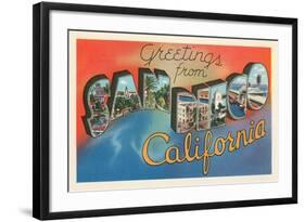 Greetings from San Diego, California-null-Framed Art Print