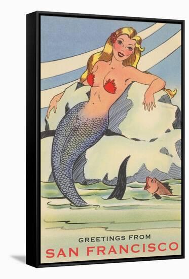 Greetings from San Francisco, California, Mermaid-null-Framed Stretched Canvas