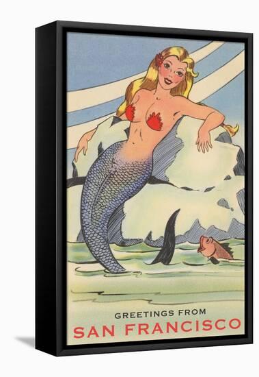Greetings from San Francisco, California, Mermaid-null-Framed Stretched Canvas
