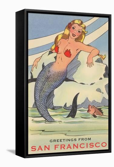 Greetings from San Francisco, California, Mermaid-null-Framed Stretched Canvas