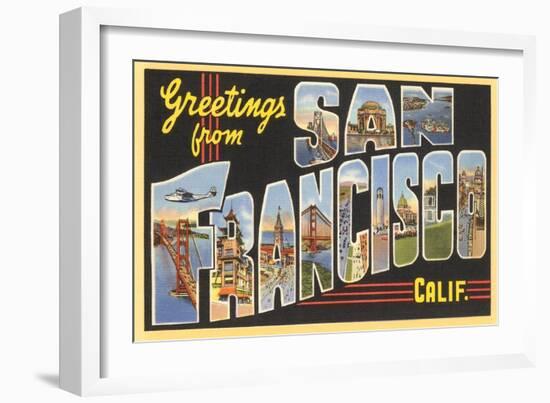 Greetings from San Francisco, California-null-Framed Art Print