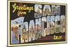 Greetings from San Francisco, California-null-Mounted Art Print