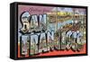 Greetings from San Francisco, California-null-Framed Stretched Canvas