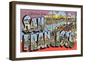 Greetings from San Francisco, California-null-Framed Art Print