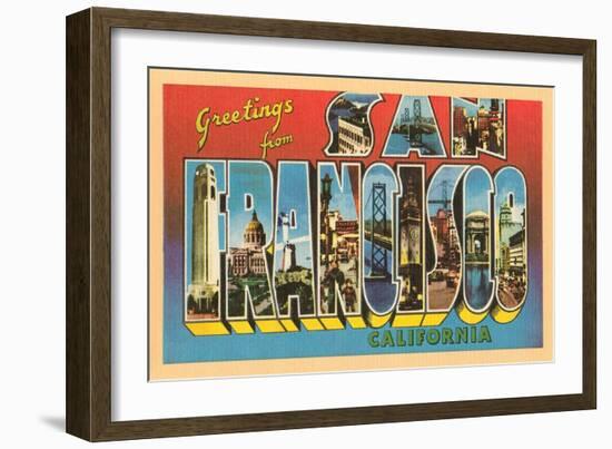 Greetings from San Francisco, California-null-Framed Art Print