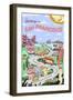 Greetings from San Francisco-Danielle O'Malley-Framed Art Print