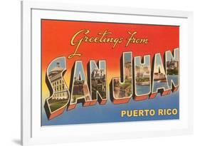 Greetings from San Juan, Puerto Rico-null-Framed Art Print