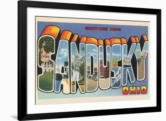 Greetings from Sandusky, Ohio-null-Framed Art Print