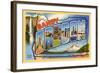 Greetings from Sandy-null-Framed Art Print