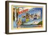 Greetings from Sandy-null-Framed Art Print