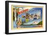 Greetings from Sandy-null-Framed Art Print