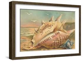 Greetings from Sanibel Island-null-Framed Art Print