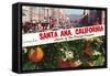 Greetings from Santa Ana, California-null-Framed Stretched Canvas