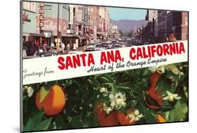 Greetings from Santa Ana, California-null-Mounted Art Print