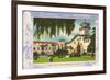 Greetings from Santa Barbara, California, Courthouse-null-Framed Art Print