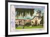 Greetings from Santa Barbara, California, Courthouse-null-Framed Art Print