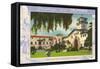 Greetings from Santa Barbara, California, Courthouse-null-Framed Stretched Canvas