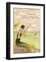 Greetings from Santa Barbara-null-Framed Art Print