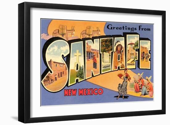 Greetings from Santa Fe, New Mexico-null-Framed Art Print