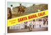 Greetings from Santa Maria, California-null-Framed Art Print