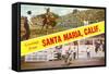 Greetings from Santa Maria, California-null-Framed Stretched Canvas