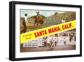 Greetings from Santa Maria, California-null-Framed Art Print