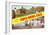 Greetings from Santa Maria, California-null-Framed Art Print