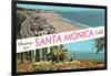 Greetings from Santa Monica, California-null-Framed Art Print