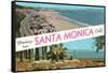 Greetings from Santa Monica, California-null-Framed Stretched Canvas