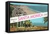 Greetings from Santa Monica, California-null-Framed Stretched Canvas