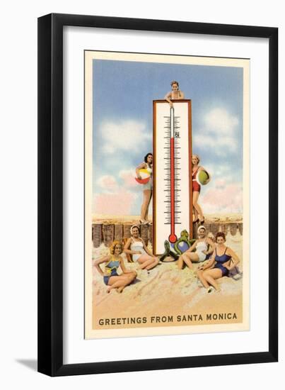 Greetings from Santa Monica-null-Framed Art Print