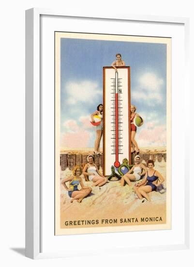 Greetings from Santa Monica-null-Framed Art Print