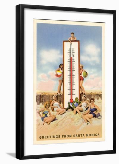 Greetings from Santa Monica-null-Framed Art Print