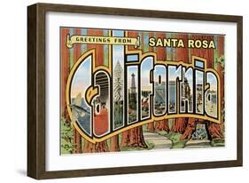 Greetings from Santa Rosa, California-null-Framed Art Print