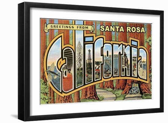 Greetings from Santa Rosa, California-null-Framed Art Print