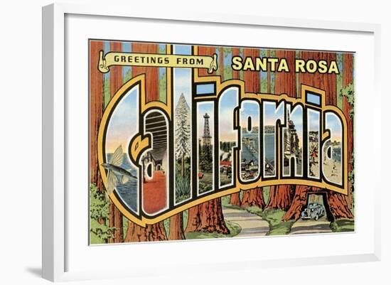Greetings from Santa Rosa, California-null-Framed Art Print